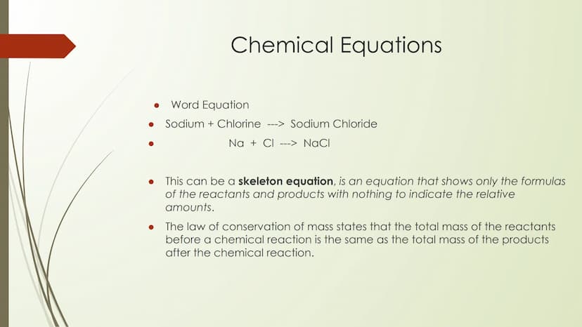 Chemical Reactions and
Balancing What Chemical Reactions around me?
What is a chemical reaction?
During a chemical reaction, chemical bonds 