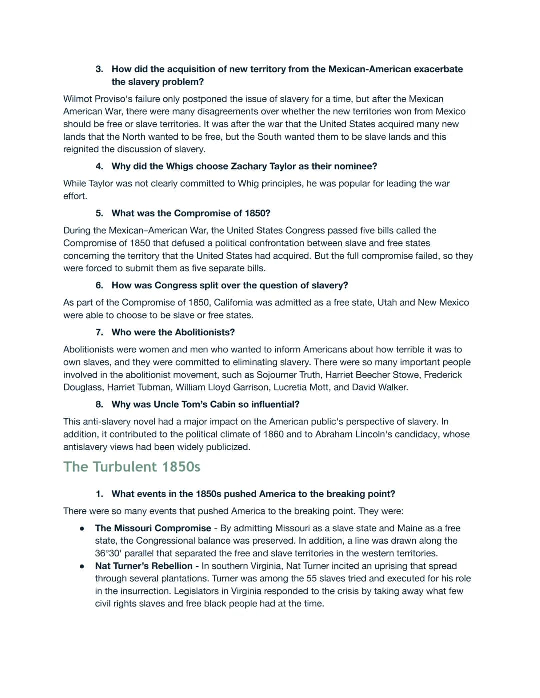 Slavery in America
US History (A) Civil War Era Study Guide
1. What were the conditions that enabled slavery to take root in America?
Due to