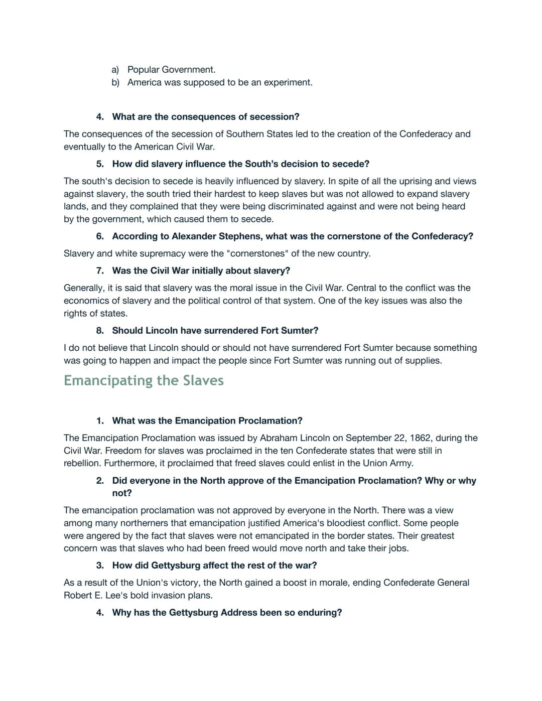 Slavery in America
US History (A) Civil War Era Study Guide
1. What were the conditions that enabled slavery to take root in America?
Due to
