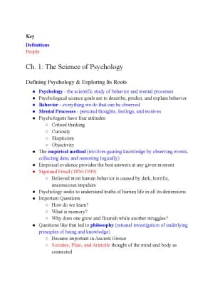 Know Psychology 101 Notes thumbnail