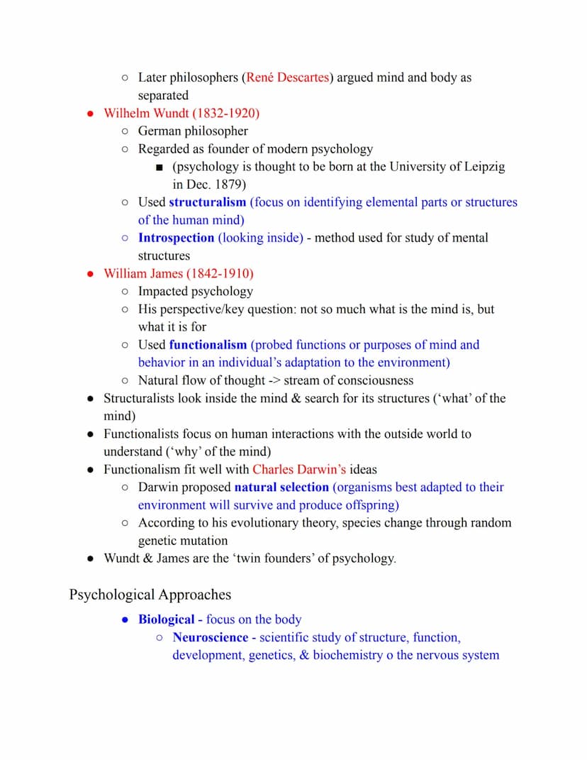Key
Definitions
People
Ch. 1: The Science of Psychology
Defining Psychology & Exploring Its Roots
• Psychology - the scientific study of beh