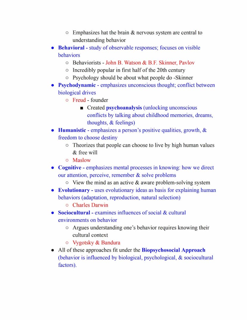 Key
Definitions
People
Ch. 1: The Science of Psychology
Defining Psychology & Exploring Its Roots
• Psychology - the scientific study of beh