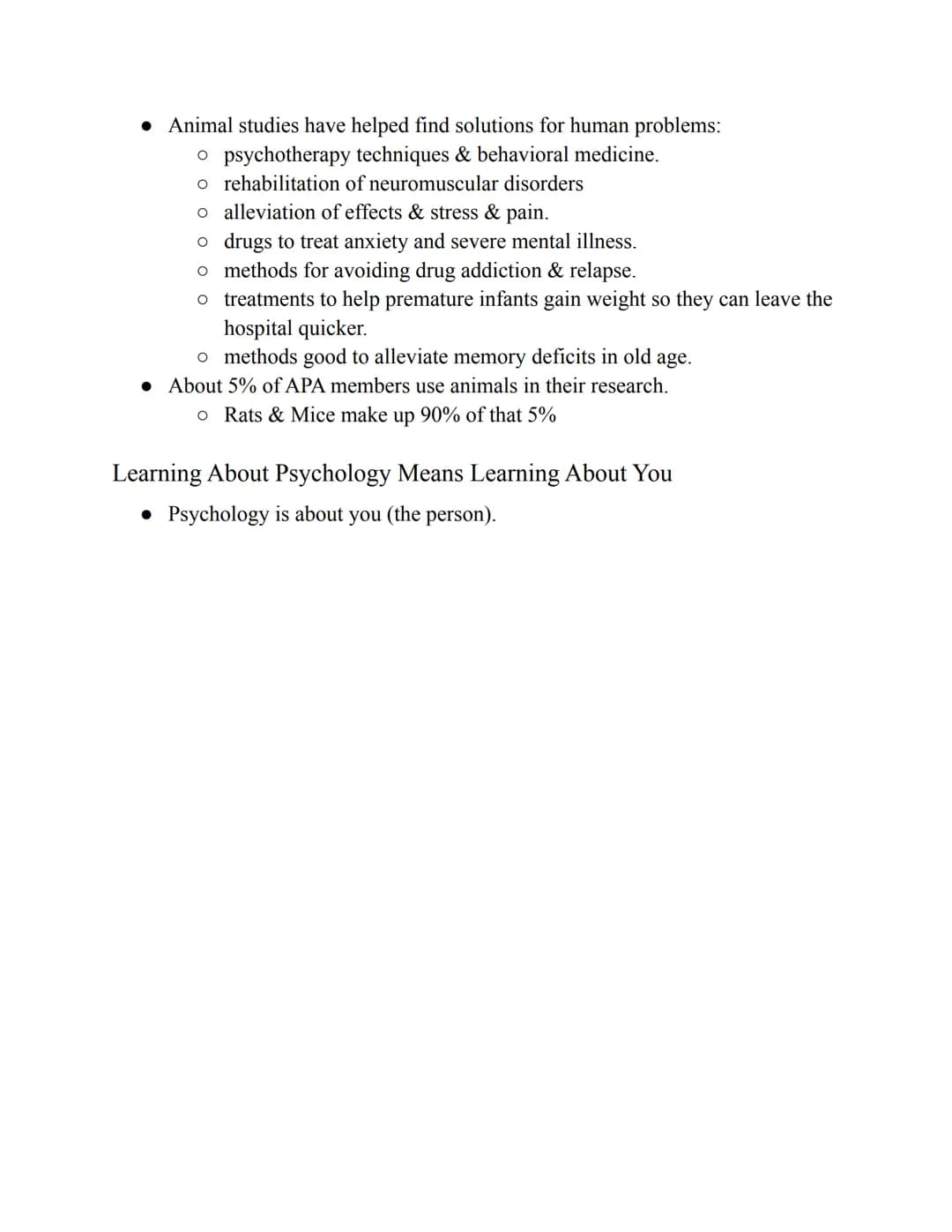 Key
Definitions
People
Ch. 1: The Science of Psychology
Defining Psychology & Exploring Its Roots
• Psychology - the scientific study of beh