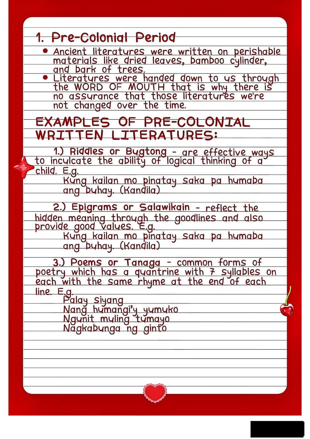 Reigh's
Notes
21'st Century Literature
SMTWTF S
LESSON 1:
INTRODUCTION TO
PHILIPPINE LITERATURE
LITERATURE - anything that is printed as
lon