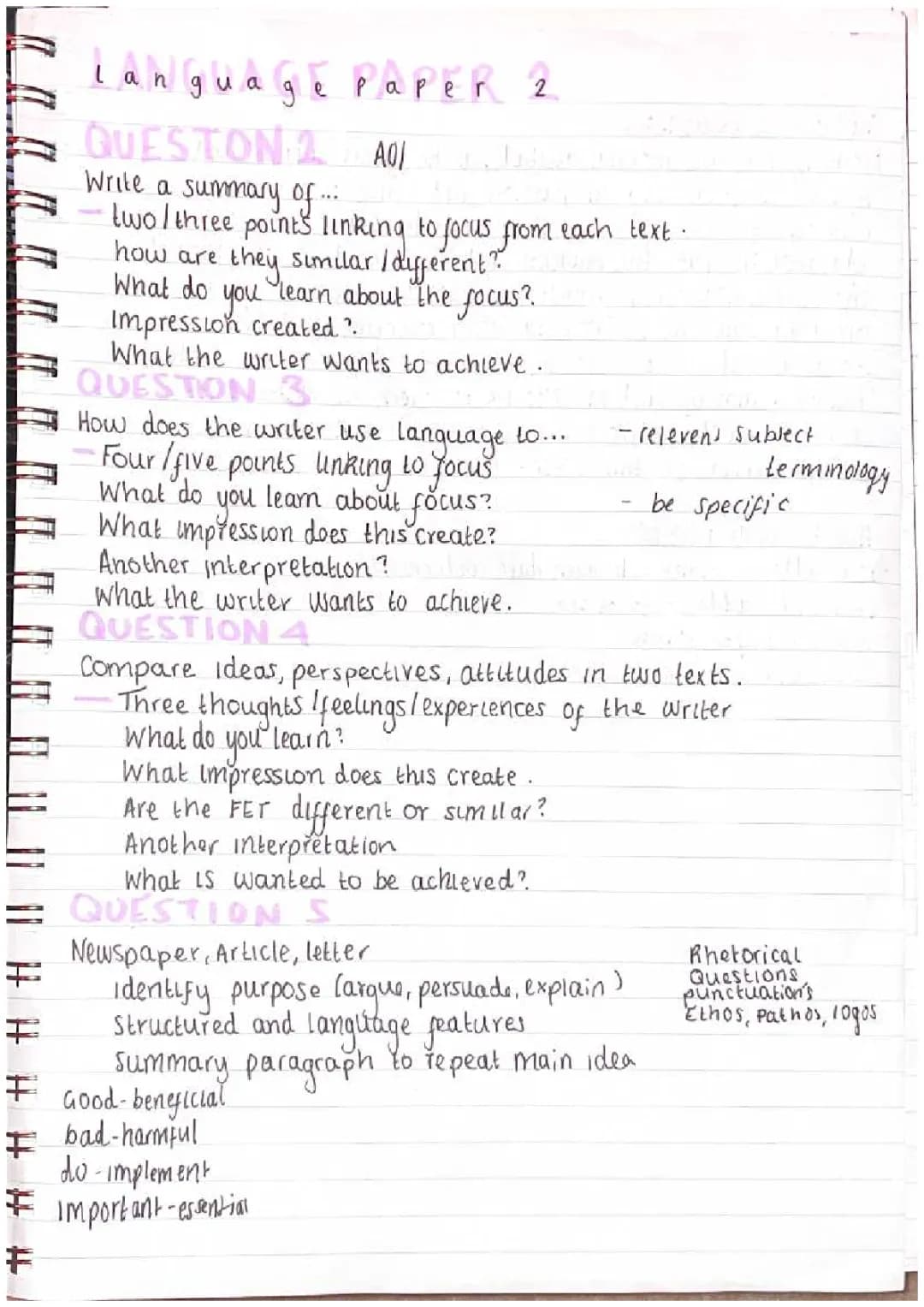 How to Get Full Marks on English Language Paper 2 - Tips and Model Answers