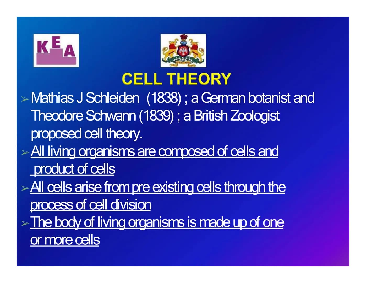 KEA
Chapter 3: CELL STRUCTURE & FUNCTION
க
Unit 1: CELL: THE UNIT OF LIFE
What is a cell?
Cell theory
➤An overview of a cell KE
A
WHAT IS A 