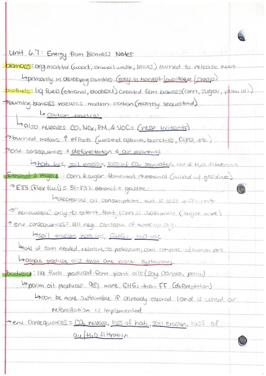 Unit 6.1: Renewable Vs. Nonrenewable Energy Sources Notes
Renewable: can be replenished naturally, at or near rate of consumption.
→depleted