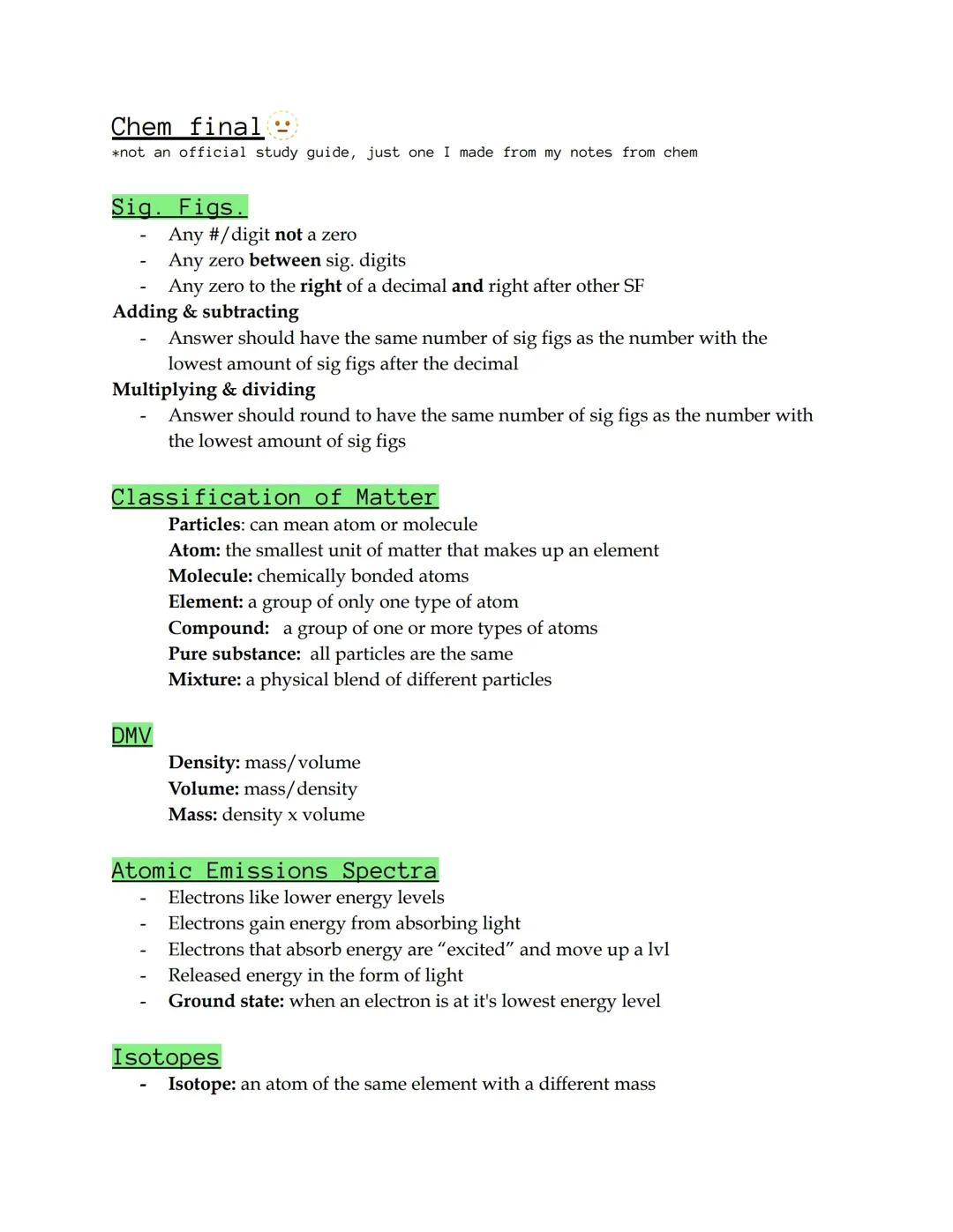 Fun Guide to Chemistry: Significant Figures, Matter Classification, and Periodic Table Trends