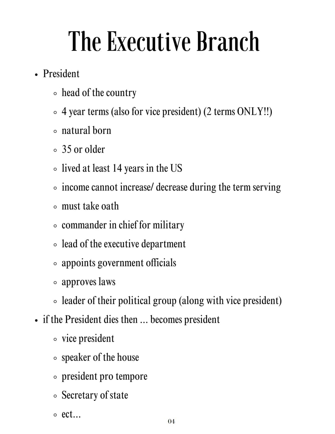 The Three Branches Of
Government
Constitution......
Legislative Branch.…........
Executive Branch...…......
Judicial Branch...........
..01
