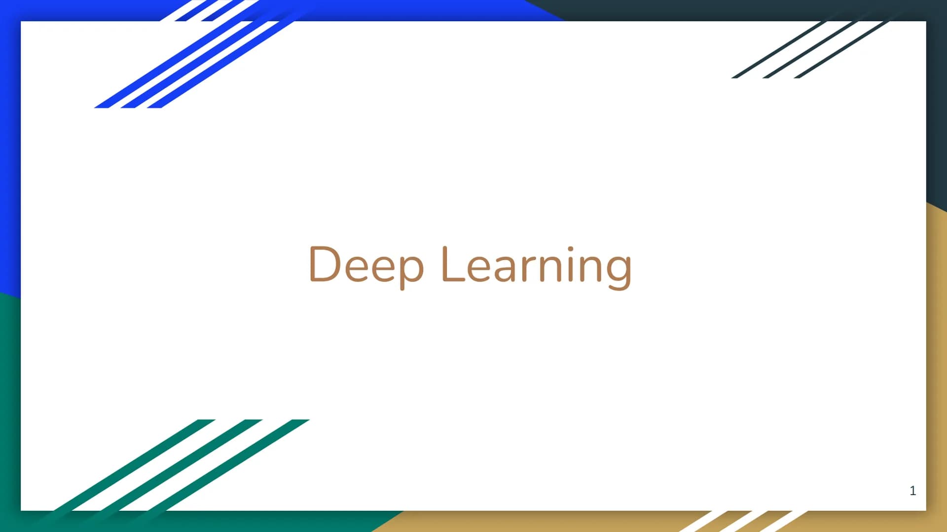Deep Learning
1 Overview
Deep learning: a subfield of machine learning concerned with algorithms inspired by the structure and
function of t