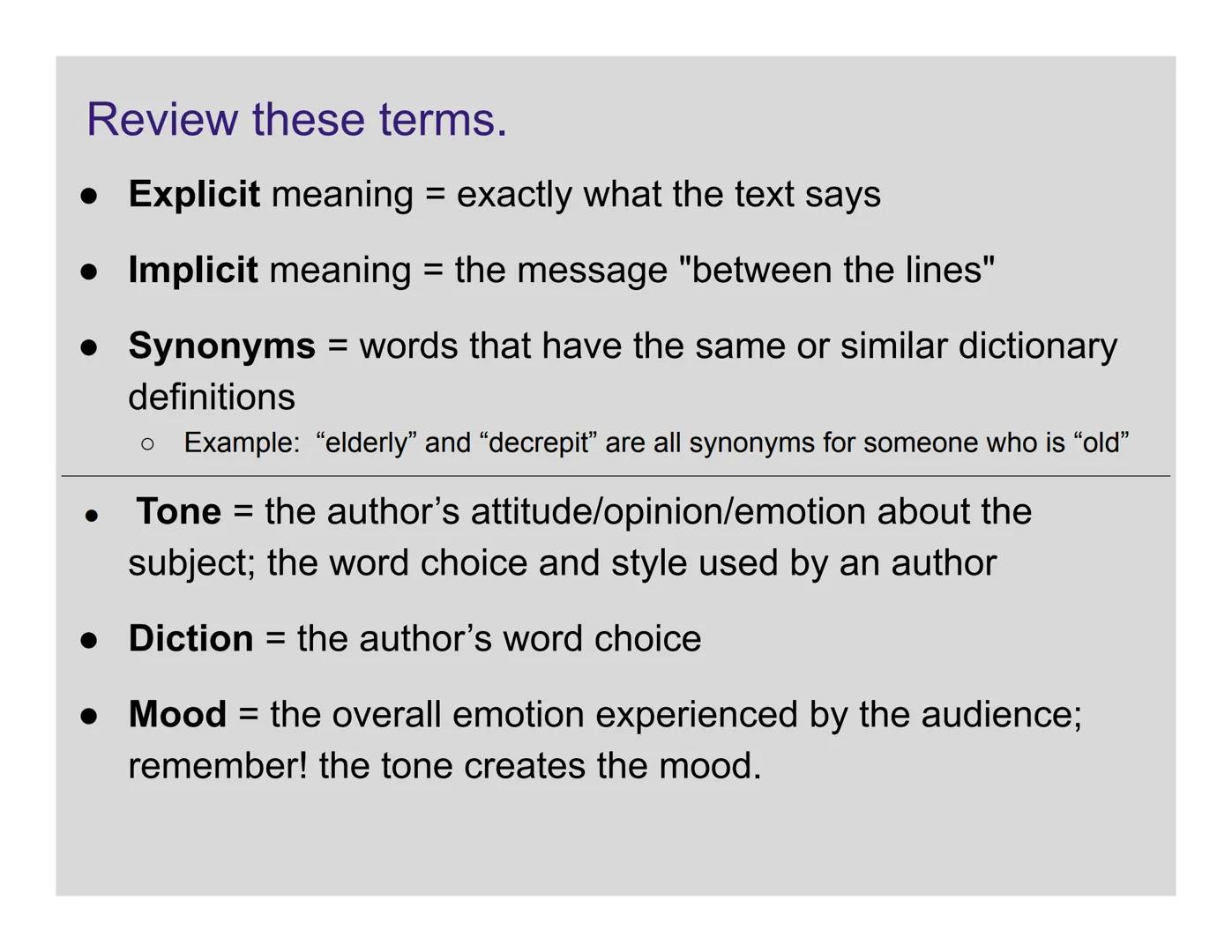 Connotation vs. Denotation
VS.
1) one of
e played
at risks,
cut into
? risky,
es) di-
efined
ed to
Latte related to Duca
dictatorial (diktat