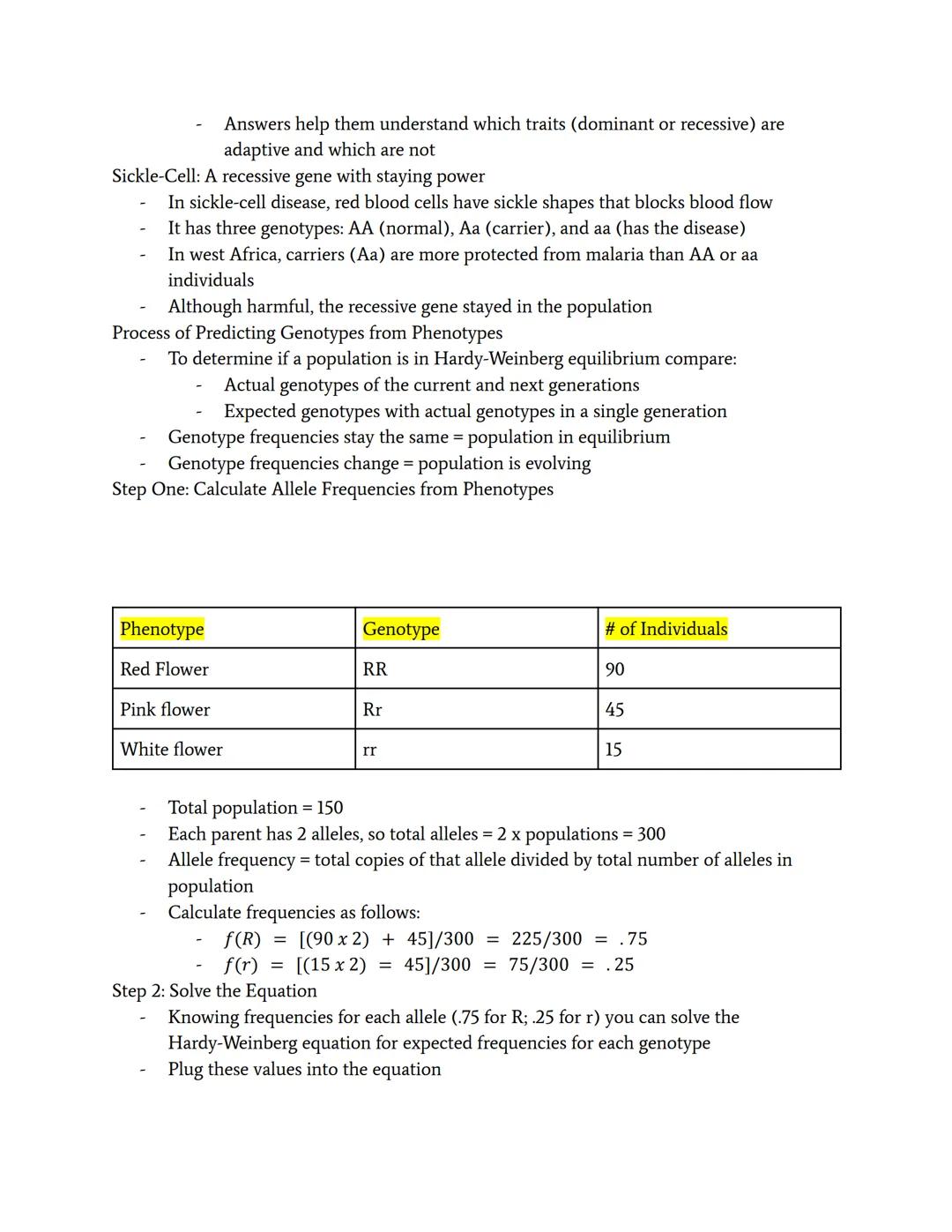 Hardy-Weinberg Principle
Population Genetics Terms
Evolution: a process of change in a population through genetic variation over time
Natura