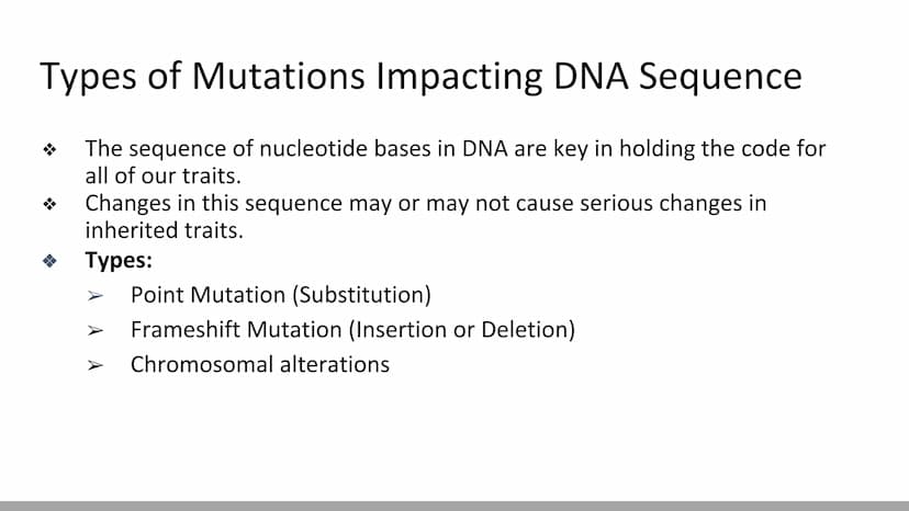 Mutations & DNA Technology
Biology X Mutations
H
Any change in a DNA sequence is called a mutation
They can be caused by
Errors during DNA r