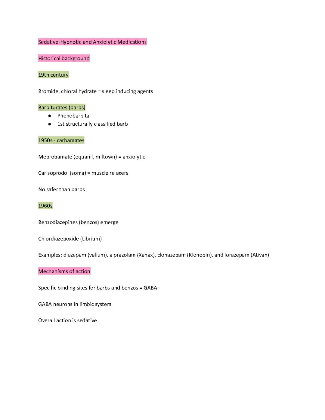 Psychopharmacology Exam 3 Study Guide