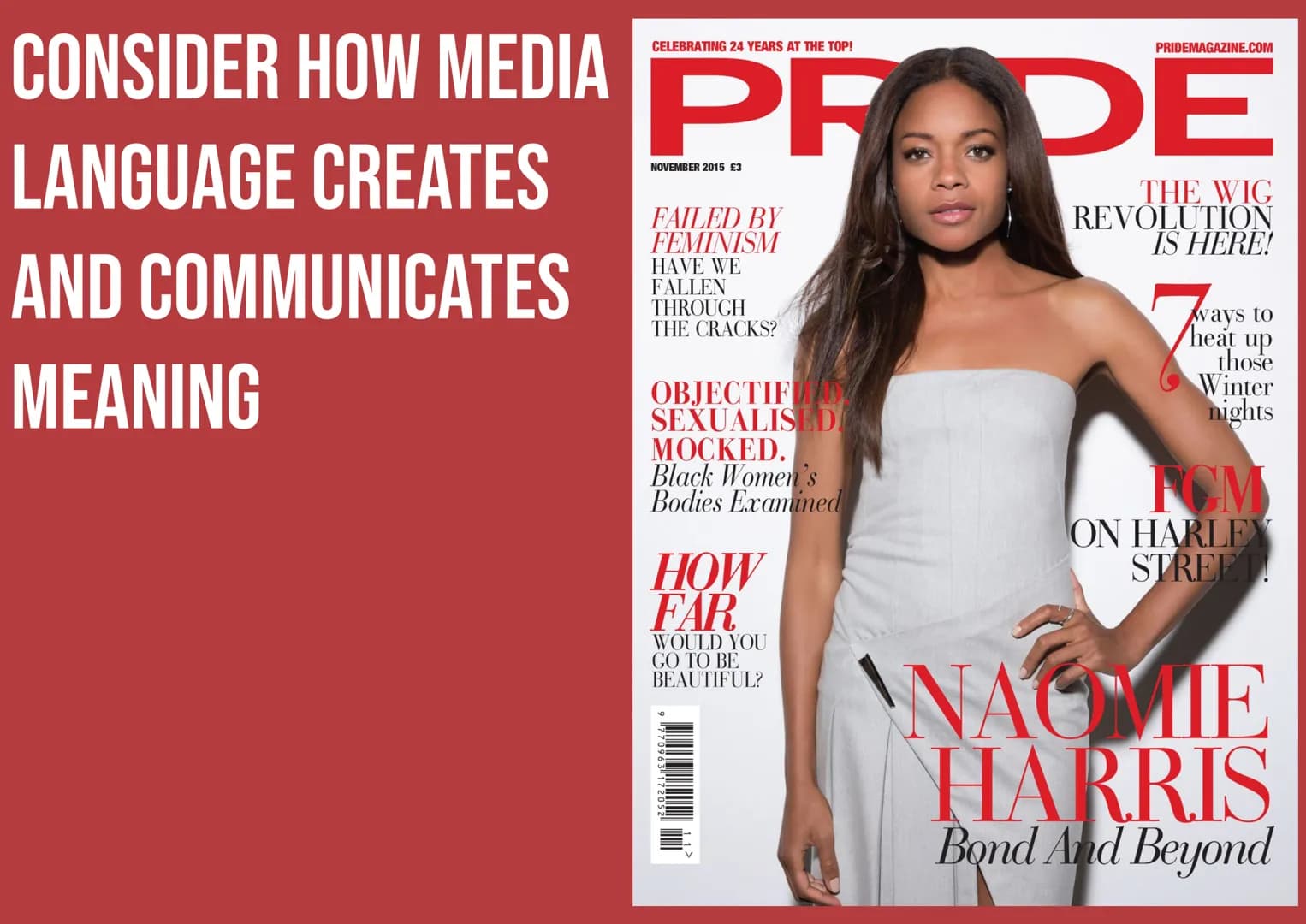 CONSIDER HOW MEDIA
LANGUAGE CREATES
AND COMMUNICATES
MEANING
CELEBRATING 24 YEARS AT THE TOP!
PRODE
NOVEMBER 2015 £3
FAILED BY
FEMINISM
HAVE