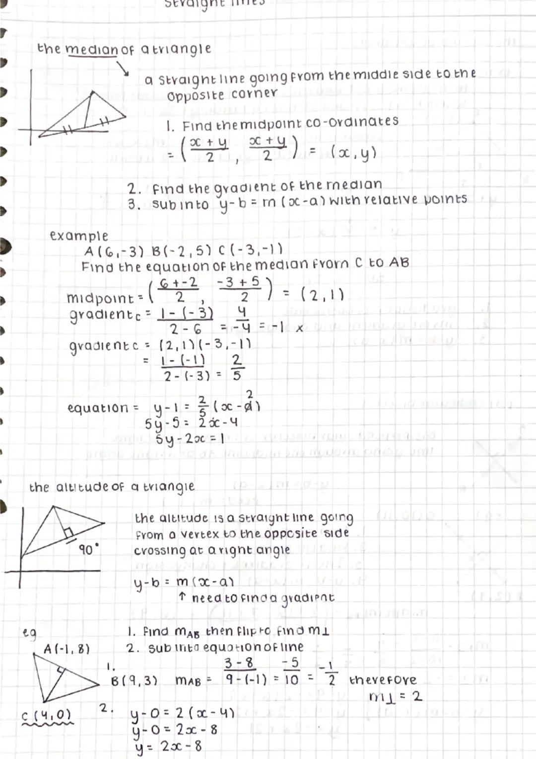 Collinear lines
*
solution
-
= lie on a straightline
+
If a line is collinear all segments must have the same
gradient
example
show that P(1