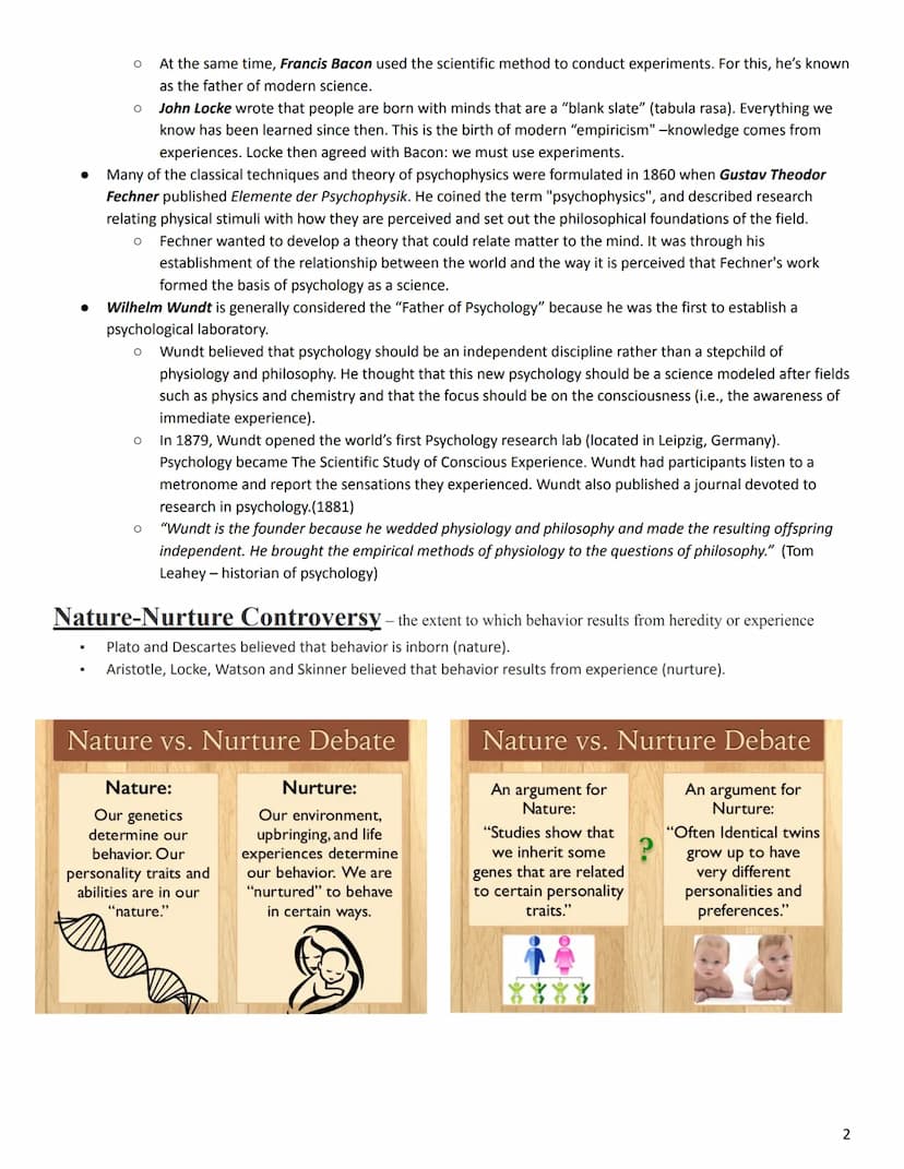Review of Key Concepts and Terms (Unit 1)
Scientific Foundations of
Psychology
(10-14% of the AP exam/curriculum)
Psychology is the scientif