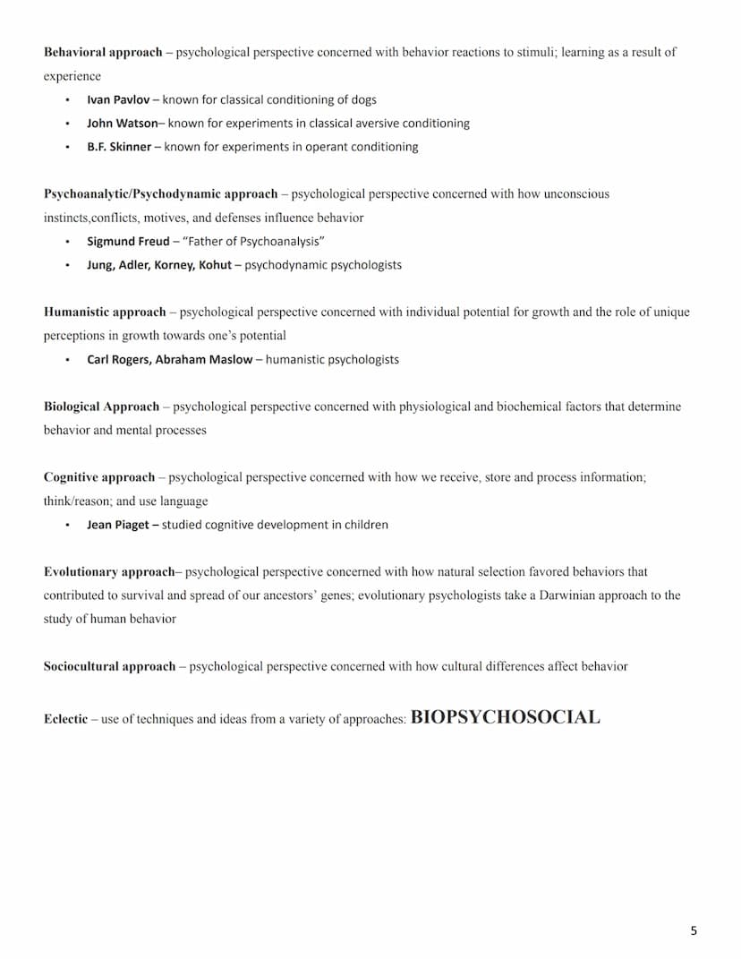 Review of Key Concepts and Terms (Unit 1)
Scientific Foundations of
Psychology
(10-14% of the AP exam/curriculum)
Psychology is the scientif