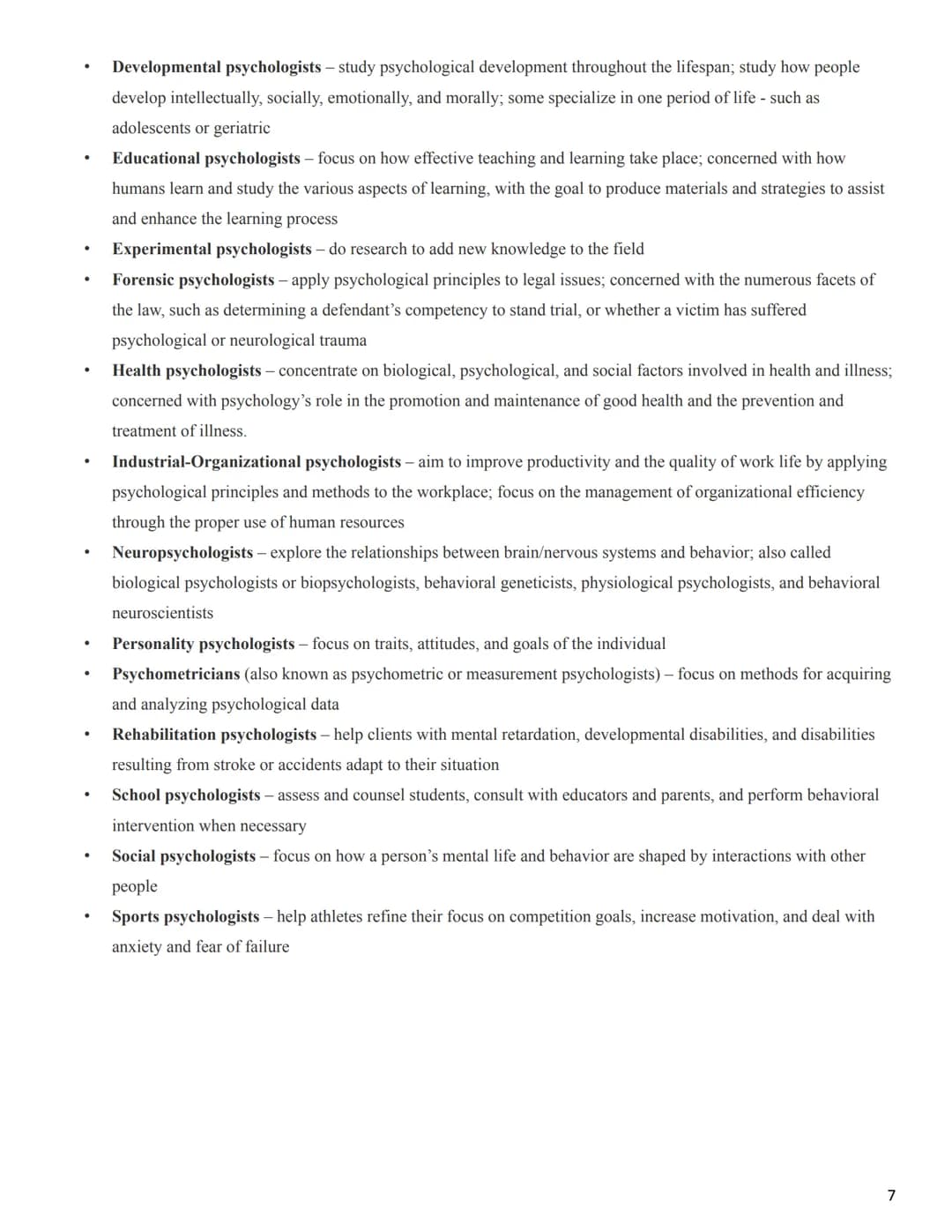 Review of Key Concepts and Terms (Unit 1)
Scientific Foundations of
Psychology
(10-14% of the AP exam/curriculum)
Psychology is the scientif