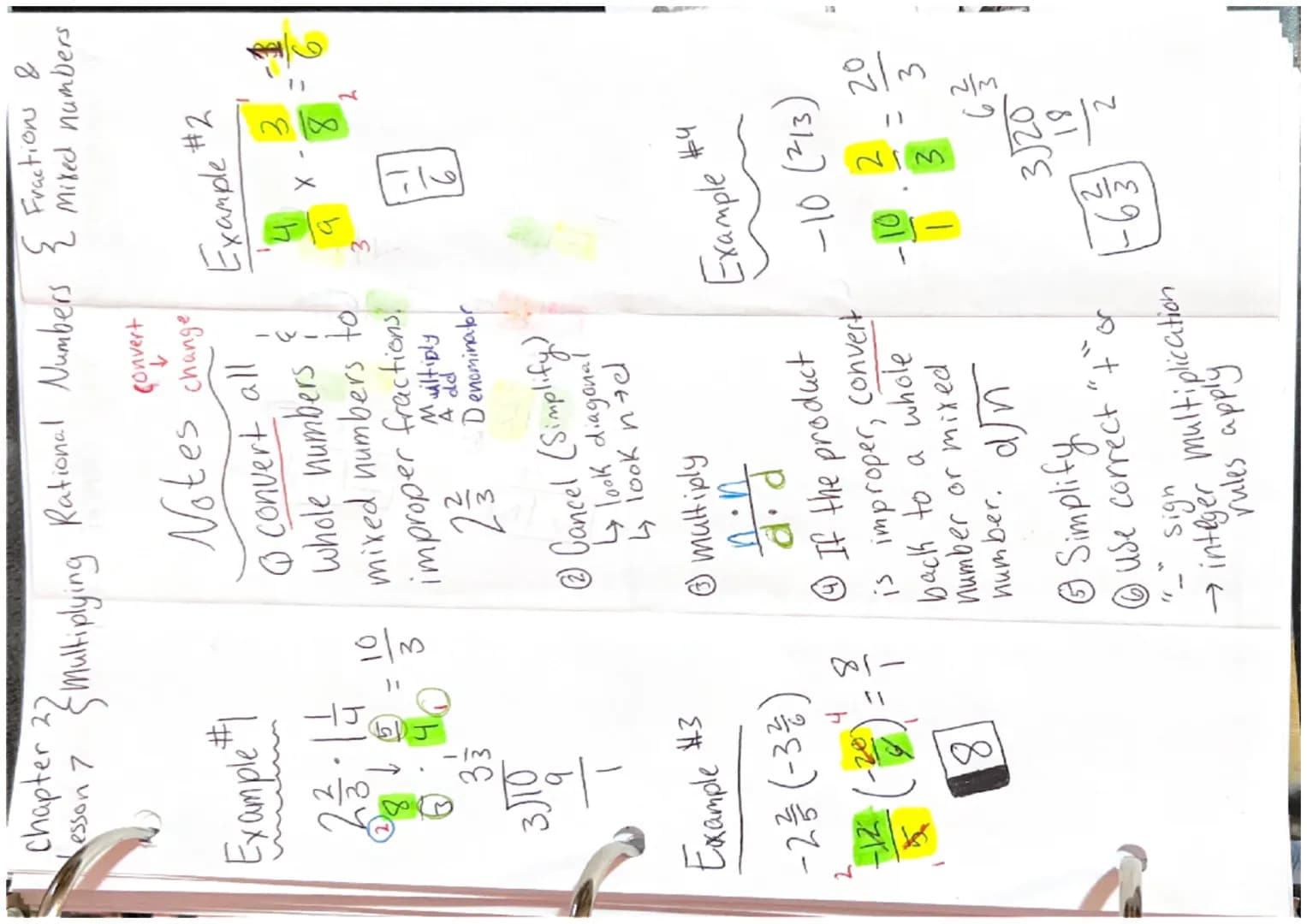 Dividing Rational Numbers (Fractions and Mixed Numbers)
EXAMPLE #2
NOTES
EXAMPLE #1
-99
10
299.
STQ NO
18
EXAMPLE #3
9-12/0+-2-²/20
(+)
23
3