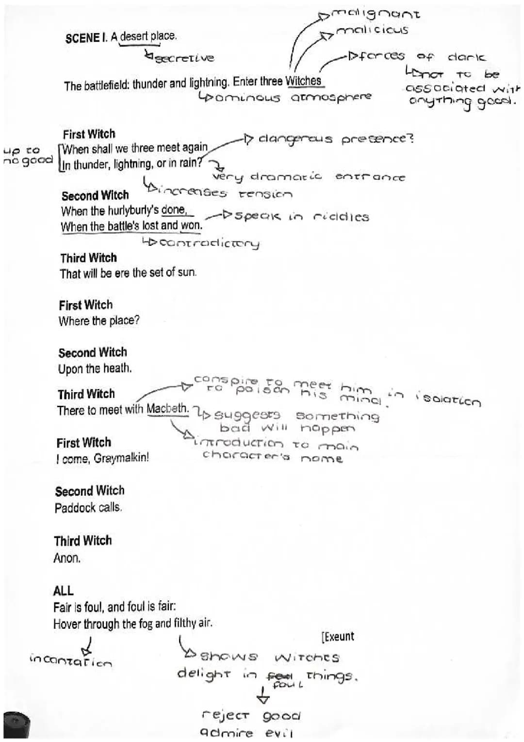 Annotated Macbeth Extracts