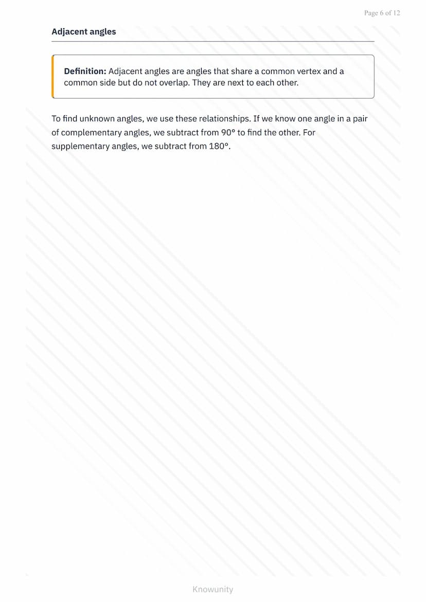 Geometry and Measurement: Angles, Lines, and Relationships
Understanding angles, lines, and their geometric
relationships
What you will lear