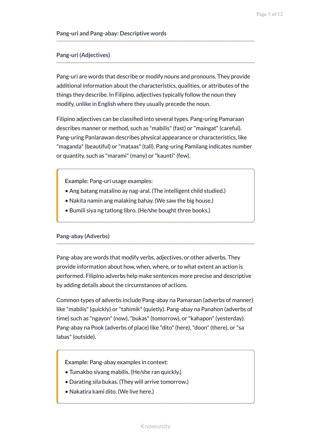 Parts of Speech in Filipino: Understanding Mga Bahagi ng Pananalita
Master the eight parts of speech in Filipino grammar with
examples
What 
