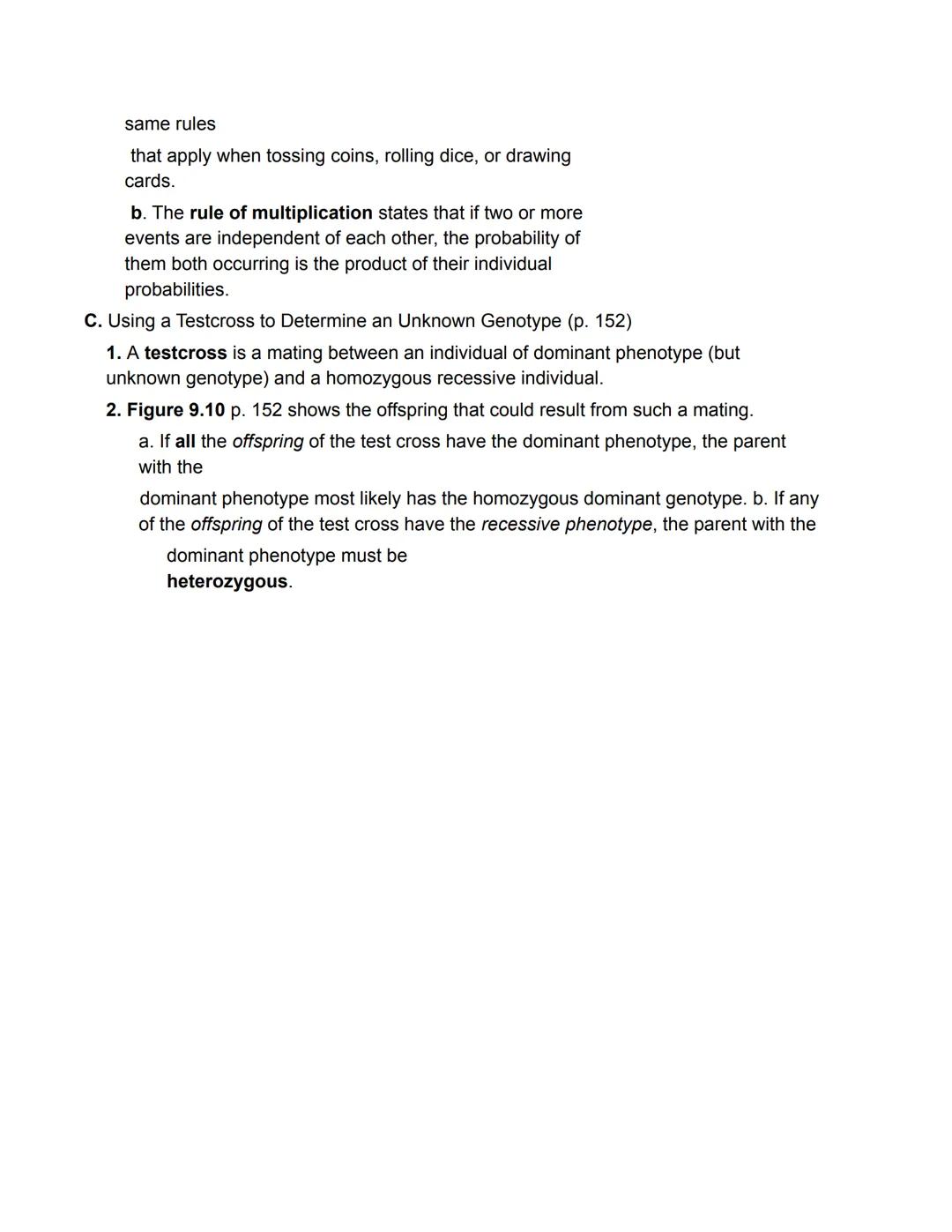 Guided notes for 009A and 009B Slide Shows: Dihybrid
Crosses & the Test Cross
A. Mendel's Law of Independent Assortment (p. 150 - p. 151 Fig