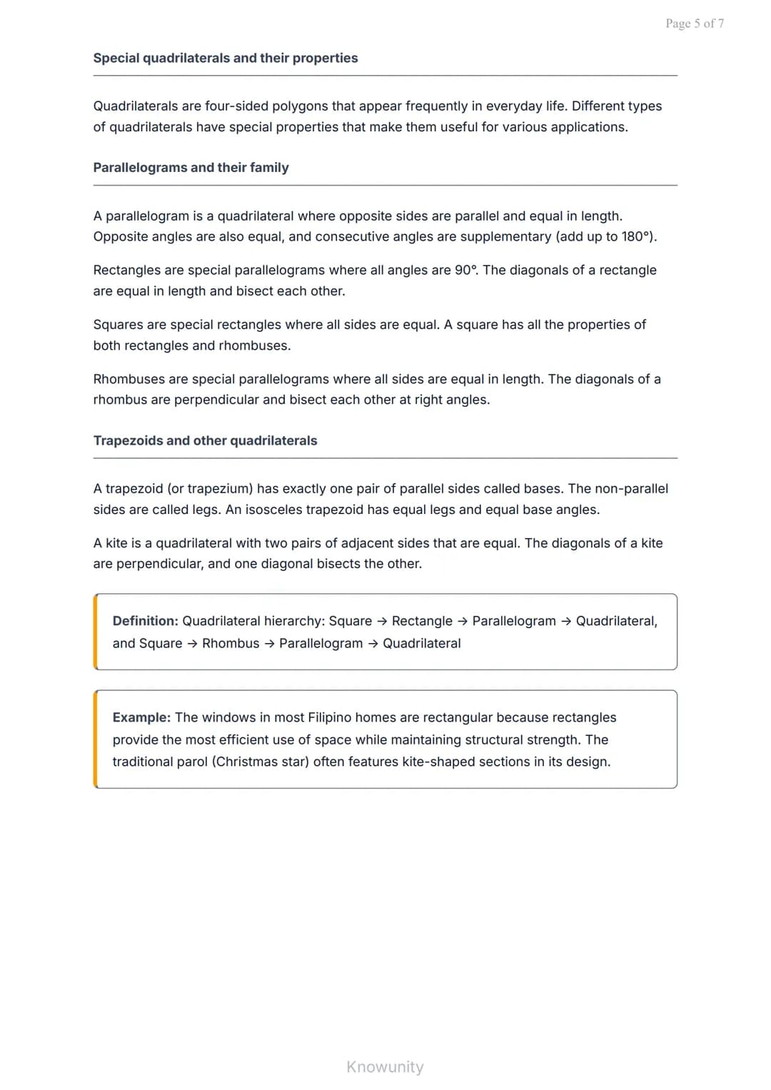 Geometry: Polygons and Quadrilaterals - Properties and Classification
Understanding polygon properties and quadrilateral classification
What