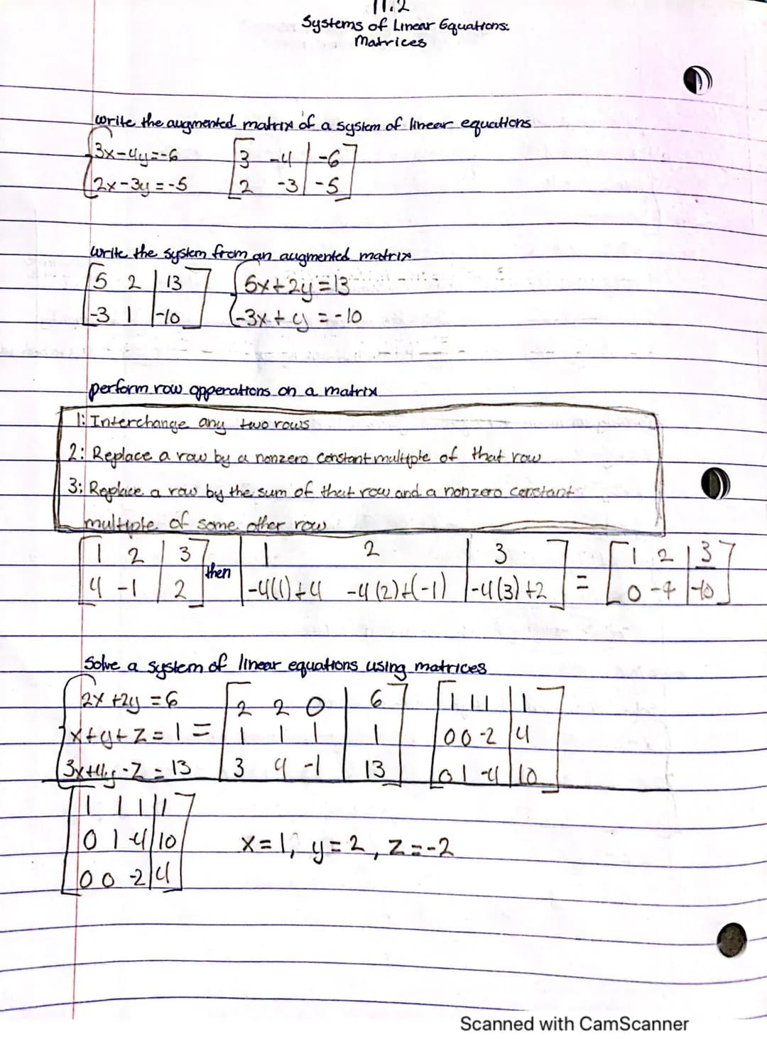 11.1A
Systems of Linear Equations
Substitution and Elimination
Solve a system of equations with substitution
fax+y=5
y=-2x+5
(-4x+6y=12
Solv