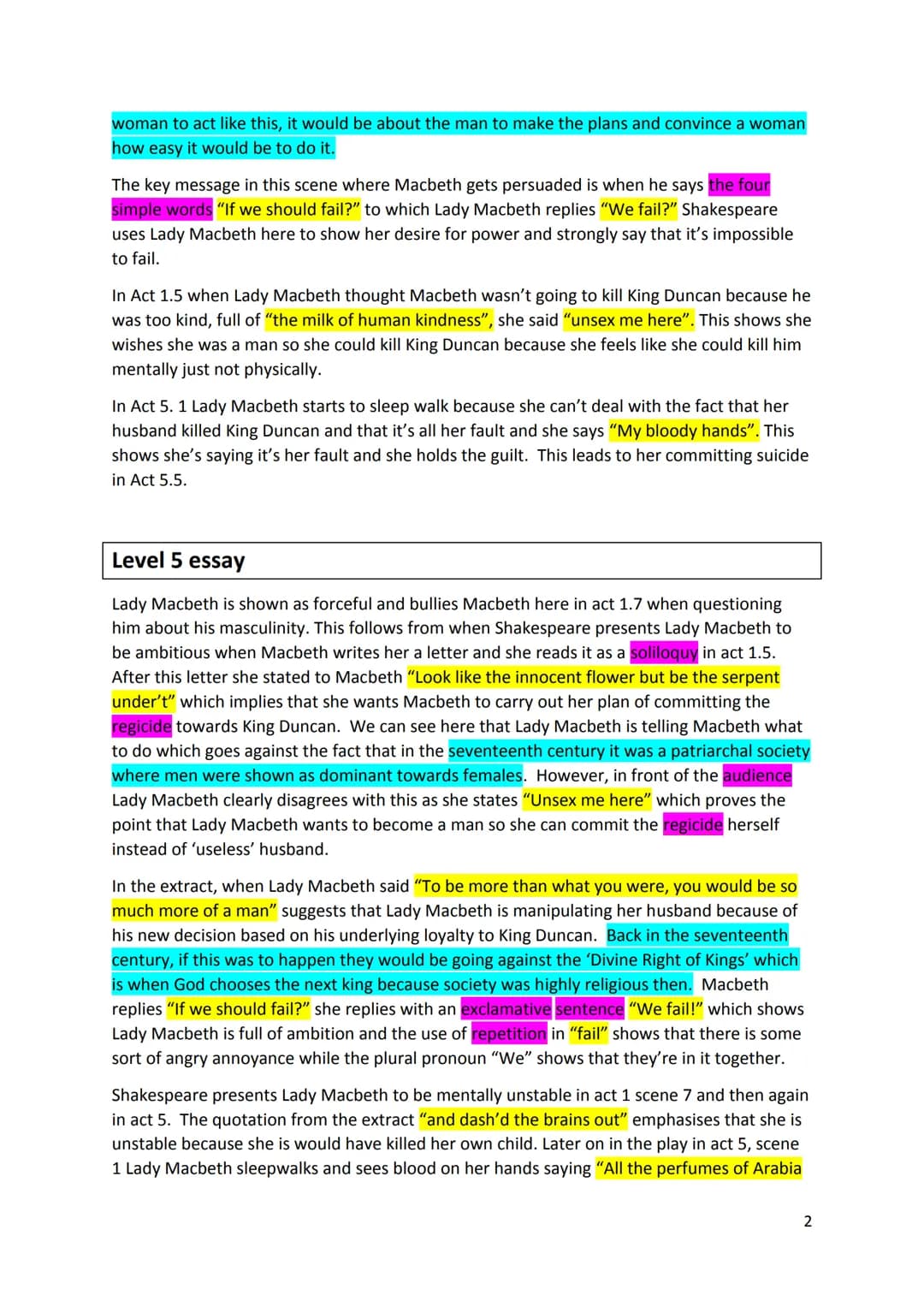 Six 'Macbeth' essays by Wreake Valley students
No matter what level you are aiming for, you are likely to learn something useful in
each of 