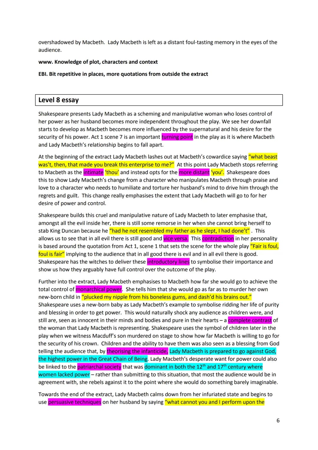 Six 'Macbeth' essays by Wreake Valley students
No matter what level you are aiming for, you are likely to learn something useful in
each of 