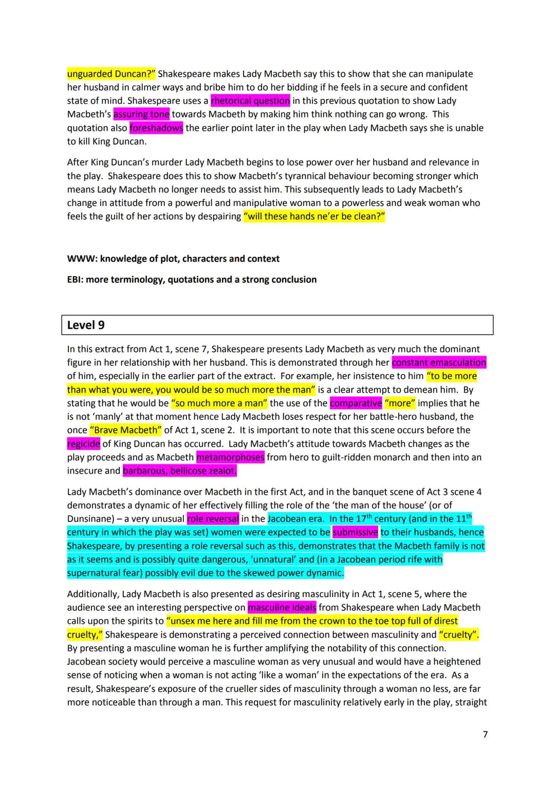 Six 'Macbeth' essays by Wreake Valley students
No matter what level you are aiming for, you are likely to learn something useful in
each of 