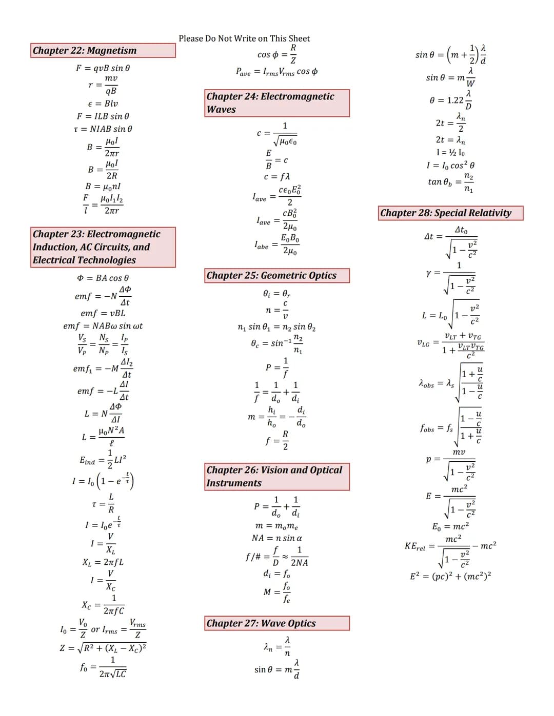 Chapter 1: Introduction: The
Nature of Science and Physics
- b ± √b² - 4ac
2a
Radius of Earth = 6.38 × 106 m
Mass of Earth = 5.98 x 10²4 kg
