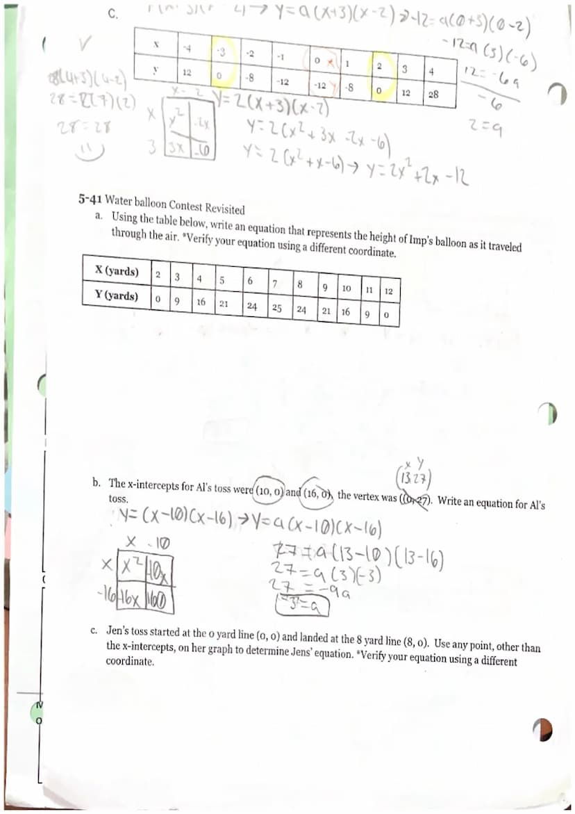 5.1.1 Graphs of Quadratic Functions
Vertex: (x, y)
Maximum
highest
PE.
or
Miest
Point
Constant Term: c
|Y=1x² + 2x² = 3
y-int cos=-3
Discret