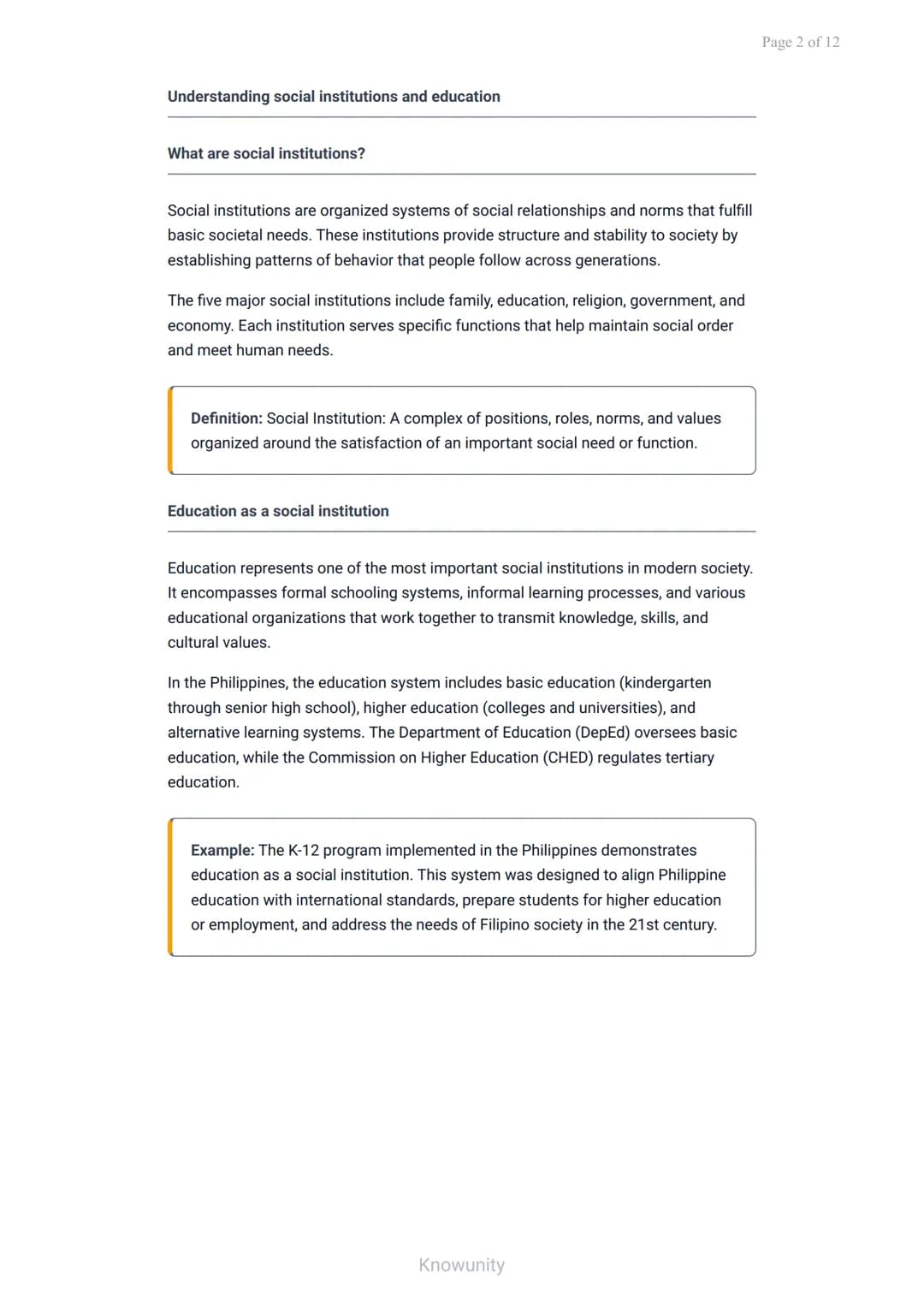 Social Institutions and Structures: Education and Its Social Functions
Understanding education as a social institution and its
functions
Wha