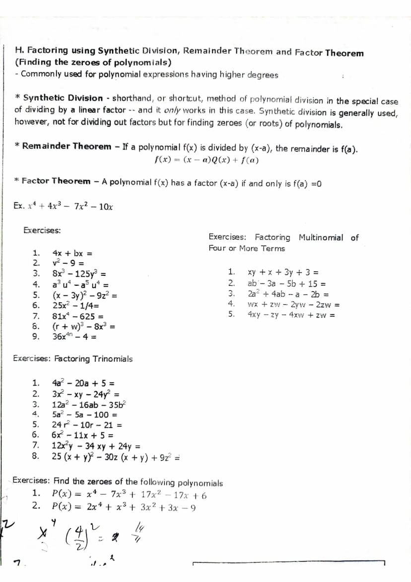 n
I. BINOMIAL EXPANSION OF (x + y)
Properties of Binomial
(1) The first and last terms are always x
respectively.
CRESSMENINGUTASTE COARSYER