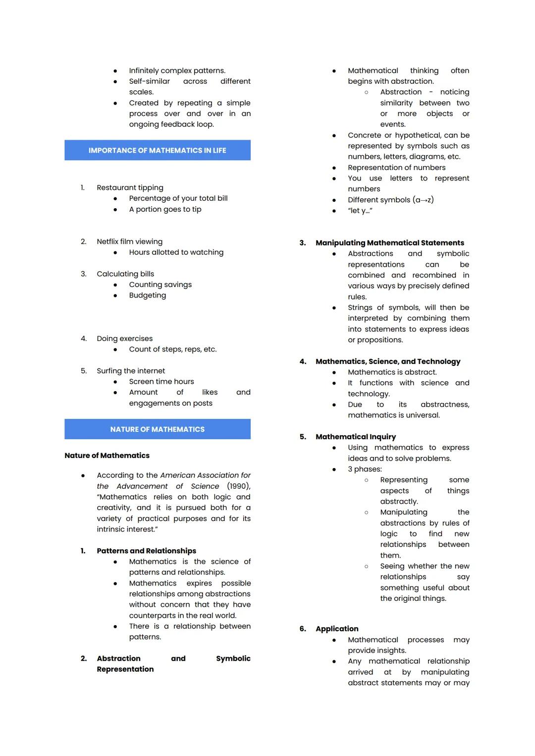 # Mathematics in Nature
(Lesson 1) RDTC 1-3 EAC-C
Mathematics in the Modern World | Esperanza E. Gallano

# PATTERNS IN NATURE AND THE REGUL