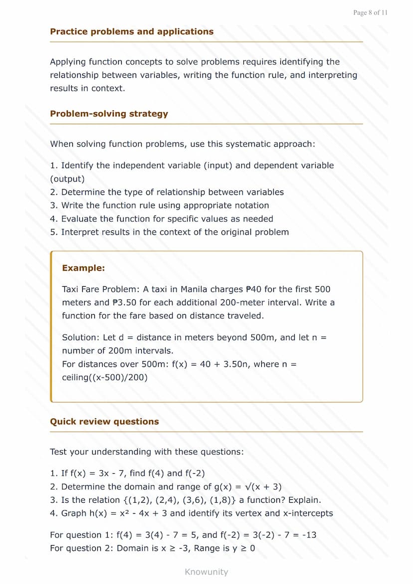 Functions and Their Graphs: Definition, Notation, and Types
Master function definitions, notation, and types with
graphing techniques
What y