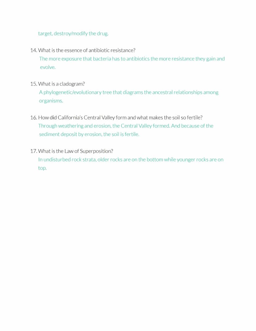 1.
2.
Biology Practice Test #4
What is the Theory of Evolution? Provide evidence that supports it (at least 3).
Theory of Evolution: All spe
