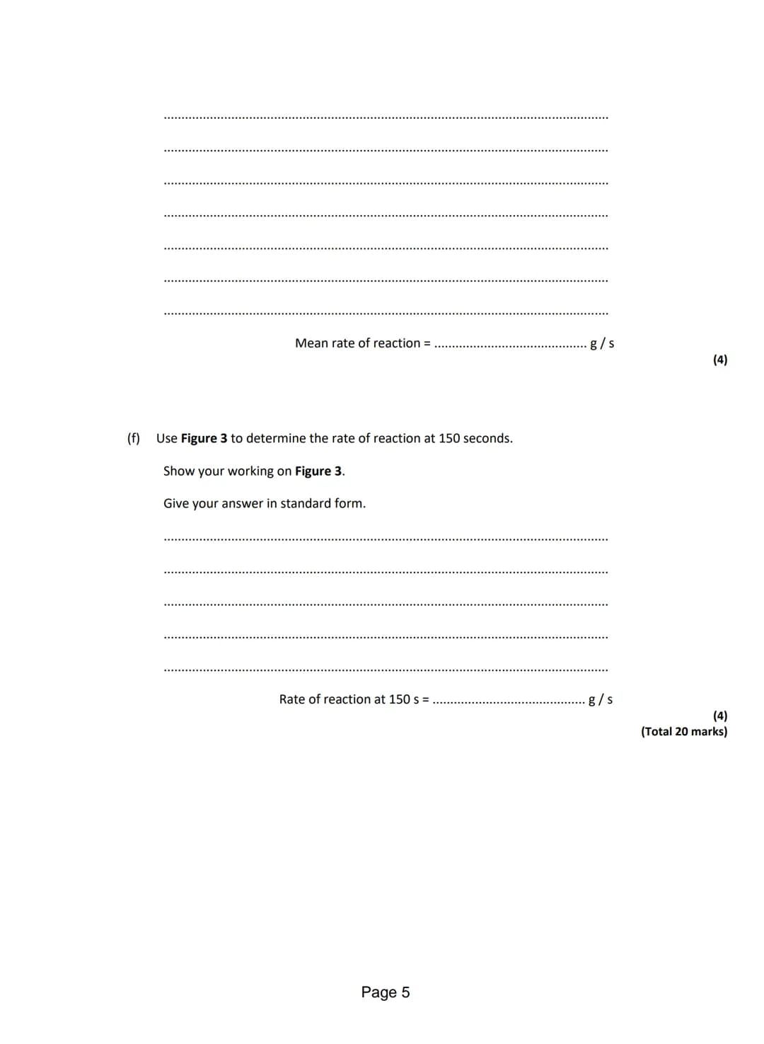 Q1.Lithium carbonate reacts with dilute hydrochloric acid.
A group of students investigated the volume of gas produced.
This is the method u