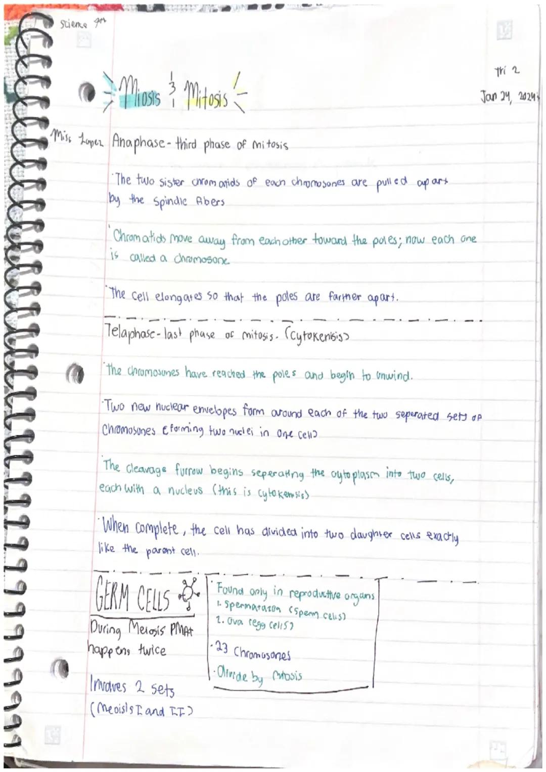 Miss Lopez
Miosis 3 Mitosis
S·O·C·A·B·U·L·A·R·Y!
Cell-smallest structural and functional unit of an organism.
Our bodies are made up of them