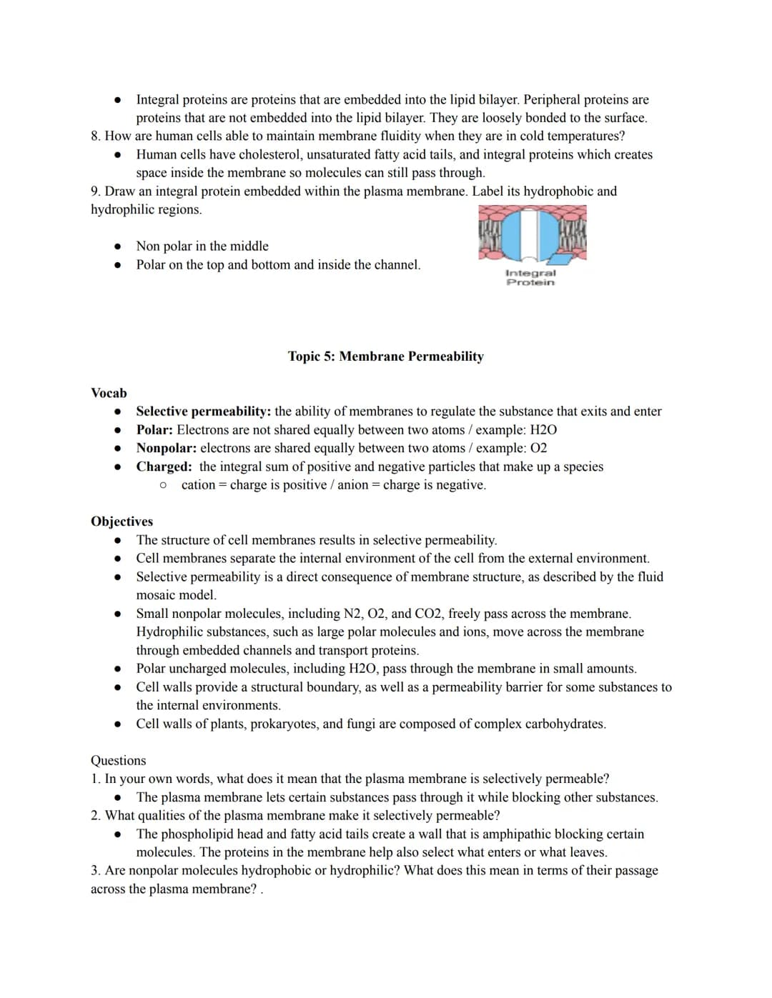 Topic 1: Cell Structure- Subcellular Components
Vocab
1. Cells: the basic structure and functional units of every organism
2. Prokaryote: Do