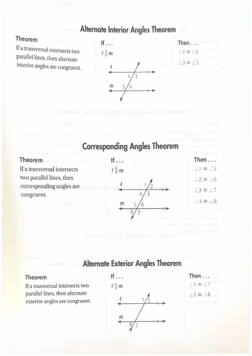 Parallel Lines, and Pairs of Angles
Same-side interior angles-interior Parallel lines-coplanar lines that
angles that lie on the same side o