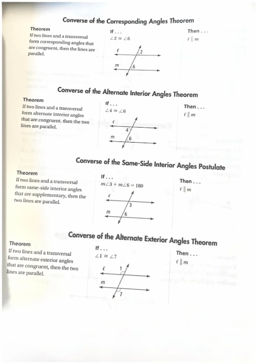 Parallel Lines, and Pairs of Angles
Same-side interior angles-interior Parallel lines-coplanar lines that
angles that lie on the same side o