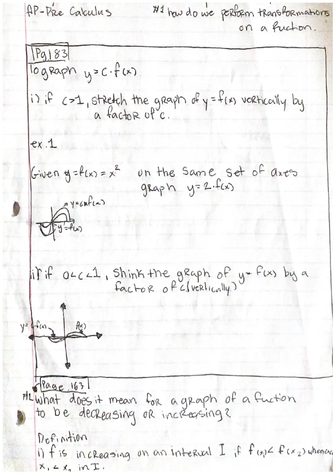 AP- Pre Calc
|y=f(x)
Given x² = f(x) describe the following.
transformations.
12y=f(x+2
ii) y=fu)-2 | [vertical shifts]]
The graph oе все is