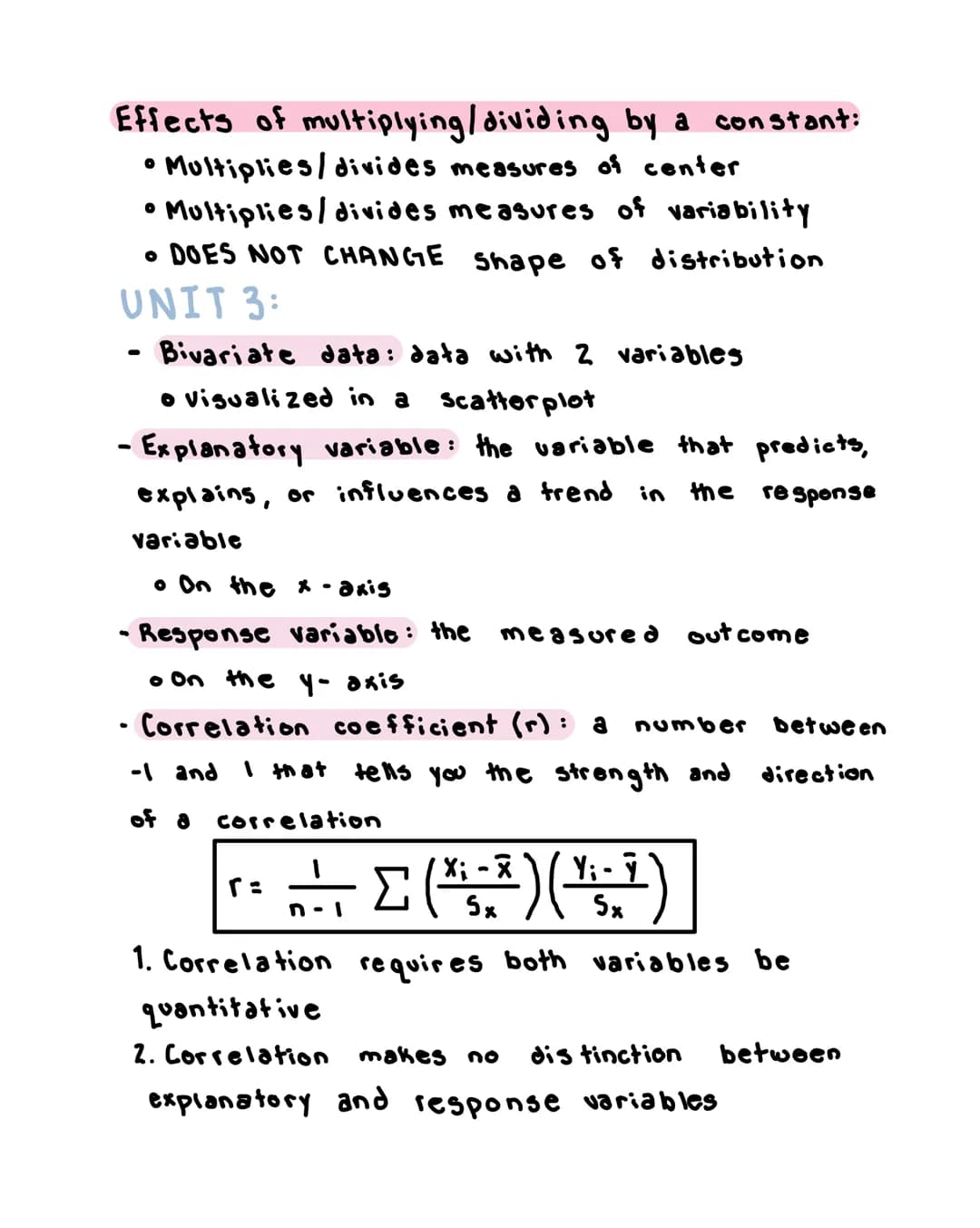 AP STATS
UNIT 1:
- Categorical variable: assigns labels that place
each individual into a particular group,
called a category
- Quantitive v