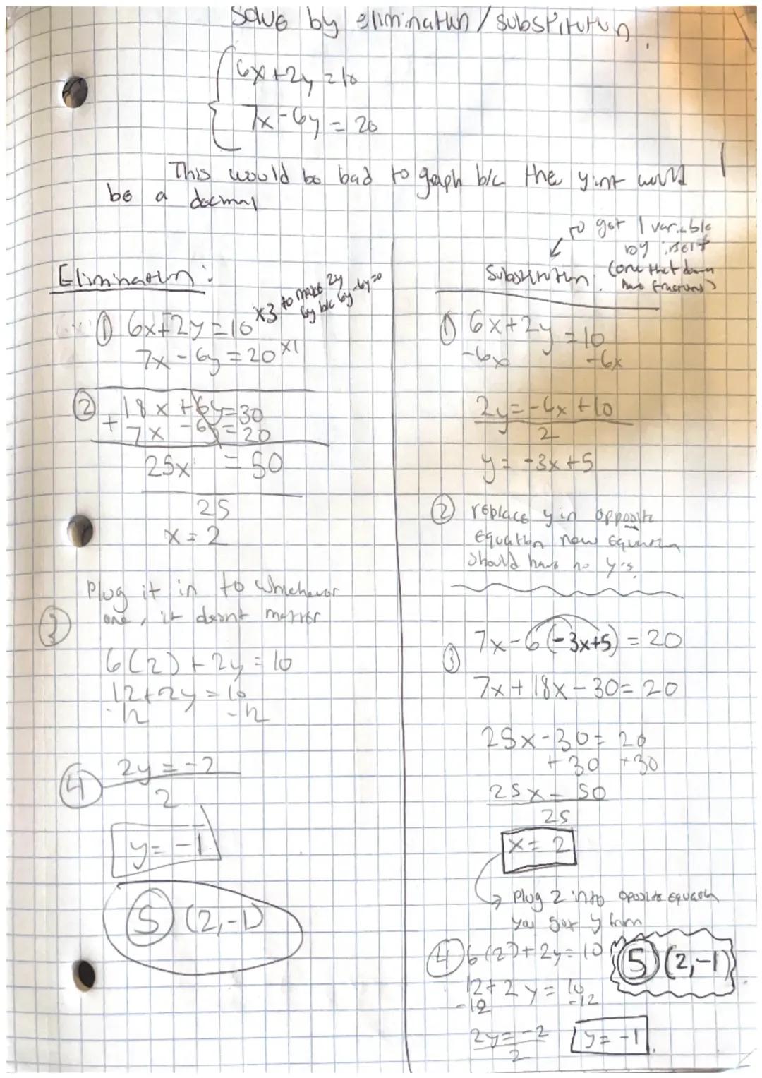 Easy Ways to Solve Equations: Substitution and Elimination