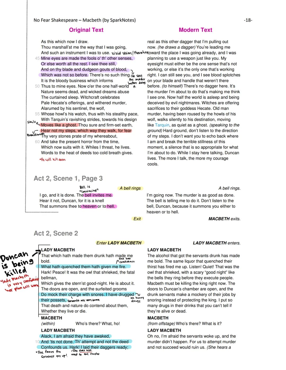 No Fear Shakespeare - Macbeth (by SparkNotes)
Original Text
A limbeck only: when in swinish sleep
Their drenchèd natures lie as in a death,
