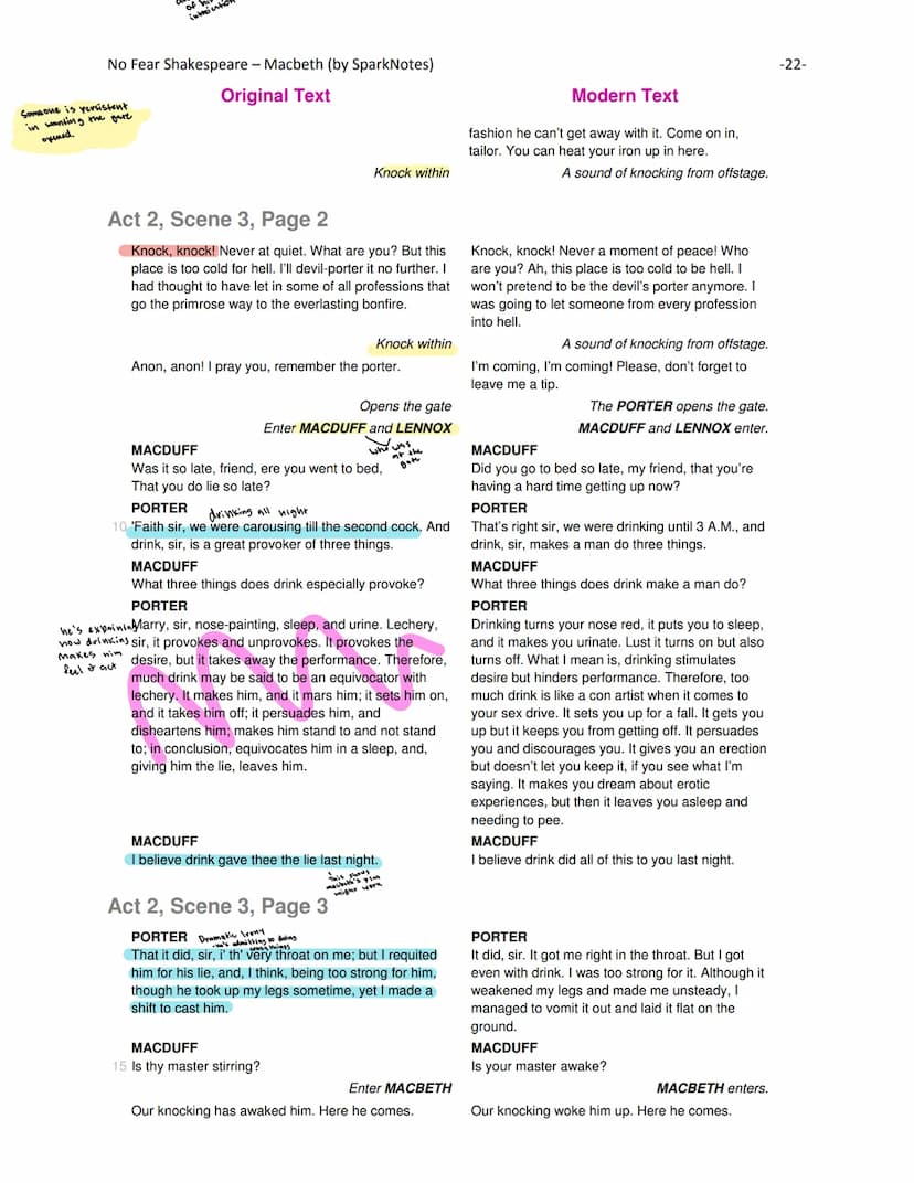 No Fear Shakespeare - Macbeth (by SparkNotes)
Original Text
A limbeck only: when in swinish sleep
Their drenchèd natures lie as in a death,

